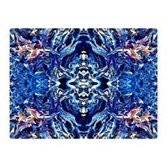 Cobalt Arabesque Double Sided Flano Blanket (mini)  by kaleidomarblingart