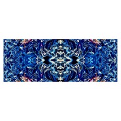 Cobalt Arabesque Banner And Sign 8  X 3  by kaleidomarblingart