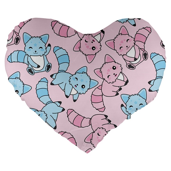 Children Pattern Design Large 19  Premium Heart Shape Cushions