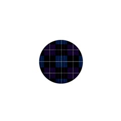 Blue Black Modern Plaids 1  Mini Buttons by ConteMonfrey