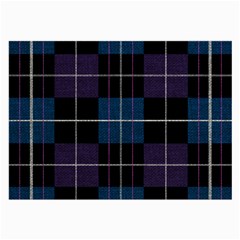 Blue Black Modern Plaids Large Glasses Cloth by ConteMonfrey