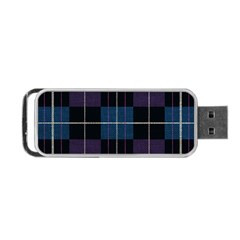 Blue Black Modern Plaids Portable Usb Flash (one Side) by ConteMonfrey