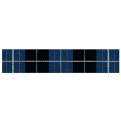 Blue Black Modern Plaids Small Flano Scarf by ConteMonfrey