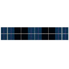 Blue Black Modern Plaids Large Flano Scarf  by ConteMonfrey