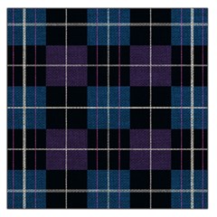 Blue Black Modern Plaids Square Satin Scarf (36  X 36 ) by ConteMonfrey