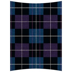 Blue Black Modern Plaids Back Support Cushion by ConteMonfrey