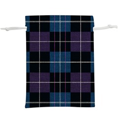 Blue Black Modern Plaids  Lightweight Drawstring Pouch (xl) by ConteMonfrey