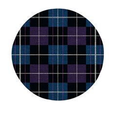 Blue Black Modern Plaids Mini Round Pill Box (pack Of 5) by ConteMonfrey