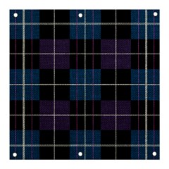 Blue Black Modern Plaids Banner And Sign 3  X 3  by ConteMonfrey