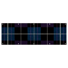 Blue Black Modern Plaids Banner And Sign 12  X 4  by ConteMonfrey