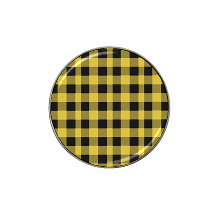 Black and yellow small plaids Hat Clip Ball Marker