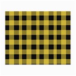 Black and yellow small plaids Small Glasses Cloth Front