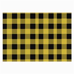 Black And Yellow Small Plaids Large Glasses Cloth by ConteMonfrey