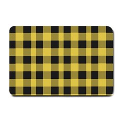 Black And Yellow Small Plaids Small Doormat  by ConteMonfrey