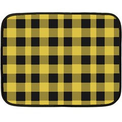 Black And Yellow Small Plaids Double Sided Fleece Blanket (mini)  by ConteMonfrey