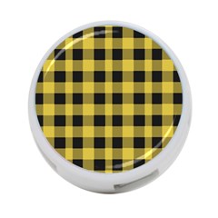 Black And Yellow Small Plaids 4-port Usb Hub (one Side) by ConteMonfrey