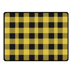 Black And Yellow Small Plaids Fleece Blanket (small) by ConteMonfrey