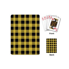 Black And Yellow Small Plaids Playing Cards Single Design (mini) by ConteMonfrey