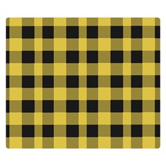 Black And Yellow Small Plaids Double Sided Flano Blanket (small)  by ConteMonfrey