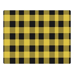 Black And Yellow Small Plaids Double Sided Flano Blanket (large)  by ConteMonfrey