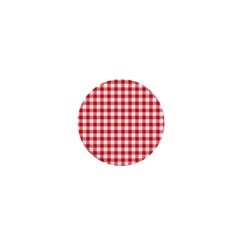 Straight Red White Small Plaids 1  Mini Magnets by ConteMonfrey