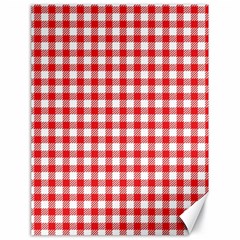 Straight Red White Small Plaids Canvas 18  X 24  by ConteMonfrey