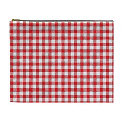 Straight Red White Small Plaids Cosmetic Bag (xl) by ConteMonfrey