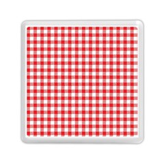 Straight Red White Small Plaids Memory Card Reader (square) by ConteMonfrey