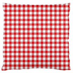 Straight Red White Small Plaids Large Cushion Case (one Side) by ConteMonfrey