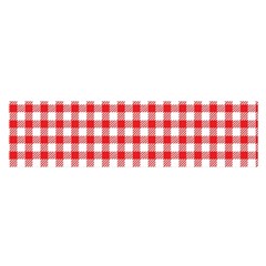 Straight Red White Small Plaids Oblong Satin Scarf (16  X 60 ) by ConteMonfrey