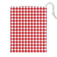 Straight Red White Small Plaids Drawstring Pouch (4xl) by ConteMonfrey