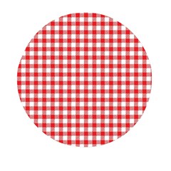 Straight Red White Small Plaids Mini Round Pill Box (pack Of 3) by ConteMonfrey