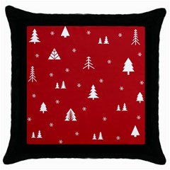 Abstract-cute-christmas Seamless Throw Pillow Case (black) by nateshop