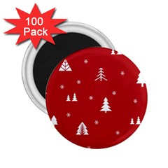 Abstract-cute-christmas Seamless 2 25  Magnets (100 Pack)  by nateshop