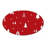 Abstract-cute-christmas Seamless Oval Magnet Front