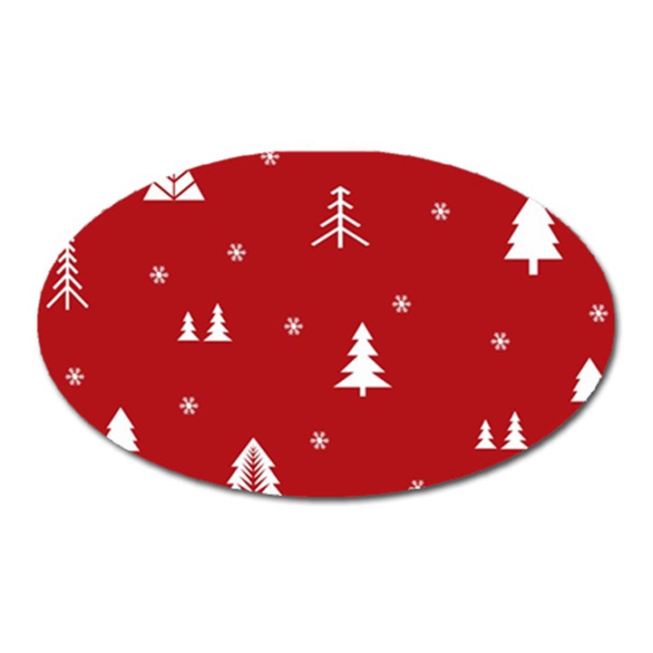 Abstract-cute-christmas Seamless Oval Magnet