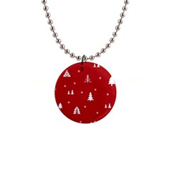 Abstract-cute-christmas Seamless 1  Button Necklace by nateshop