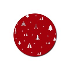 Abstract-cute-christmas Seamless Rubber Coaster (round) by nateshop