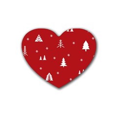 Abstract-cute-christmas Seamless Rubber Heart Coaster (4 Pack) by nateshop