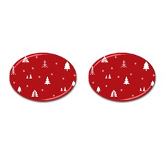 Abstract-cute-christmas Seamless Cufflinks (oval) by nateshop