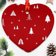 Abstract-cute-christmas Seamless Heart Ornament (two Sides) by nateshop