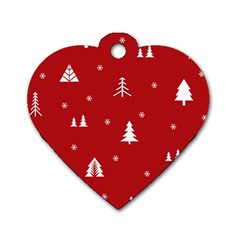 Abstract-cute-christmas Seamless Dog Tag Heart (two Sides) by nateshop