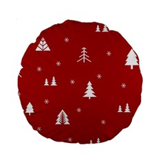 Abstract-cute-christmas Seamless Standard 15  Premium Round Cushions