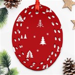 Abstract-cute-christmas Seamless Oval Filigree Ornament (Two Sides) Back