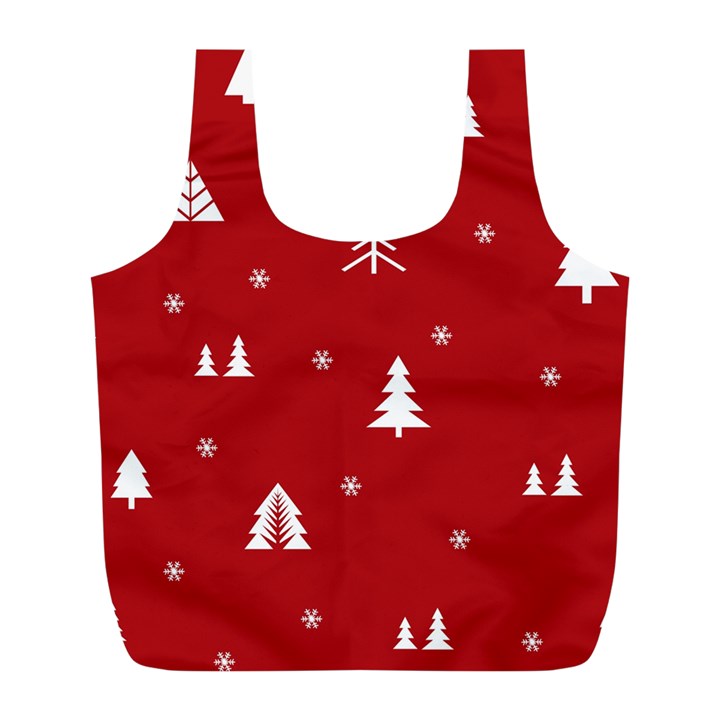 Abstract-cute-christmas Seamless Full Print Recycle Bag (L)