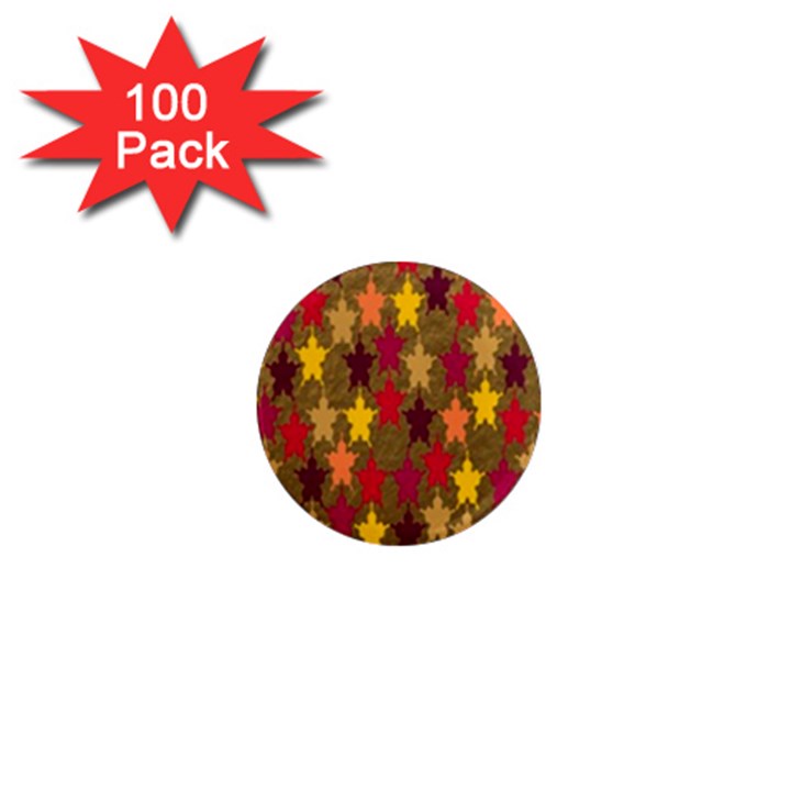 Abstract-flower Gold 1  Mini Magnets (100 pack) 