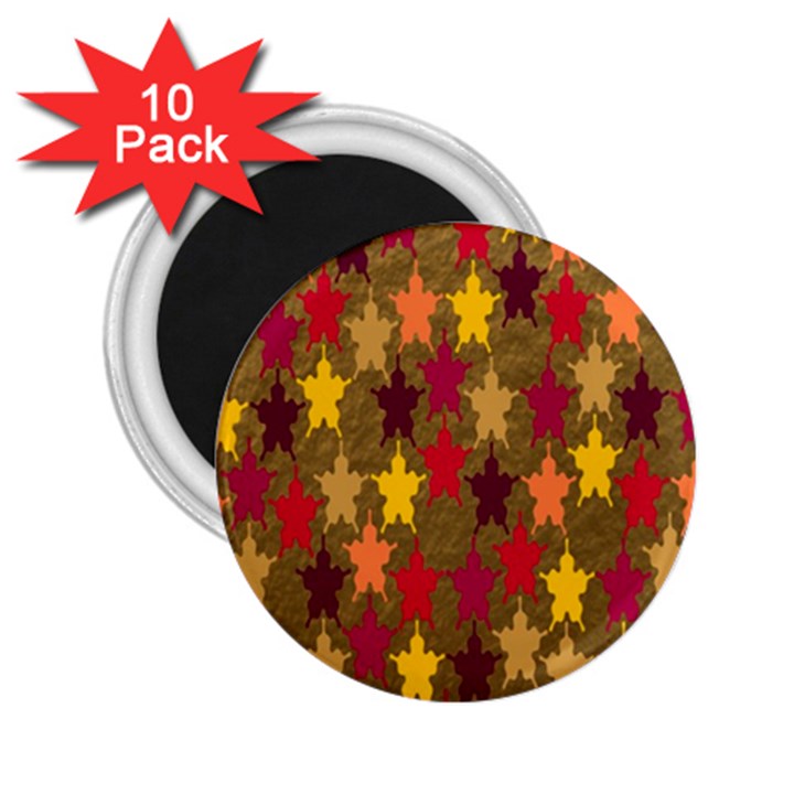 Abstract-flower Gold 2.25  Magnets (10 pack) 