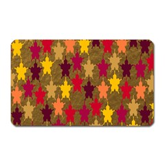 Abstract-flower Gold Magnet (rectangular) by nateshop