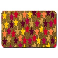 Abstract-flower Gold Large Doormat  by nateshop