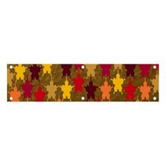 Abstract-flower Gold Banner And Sign 4  X 1 